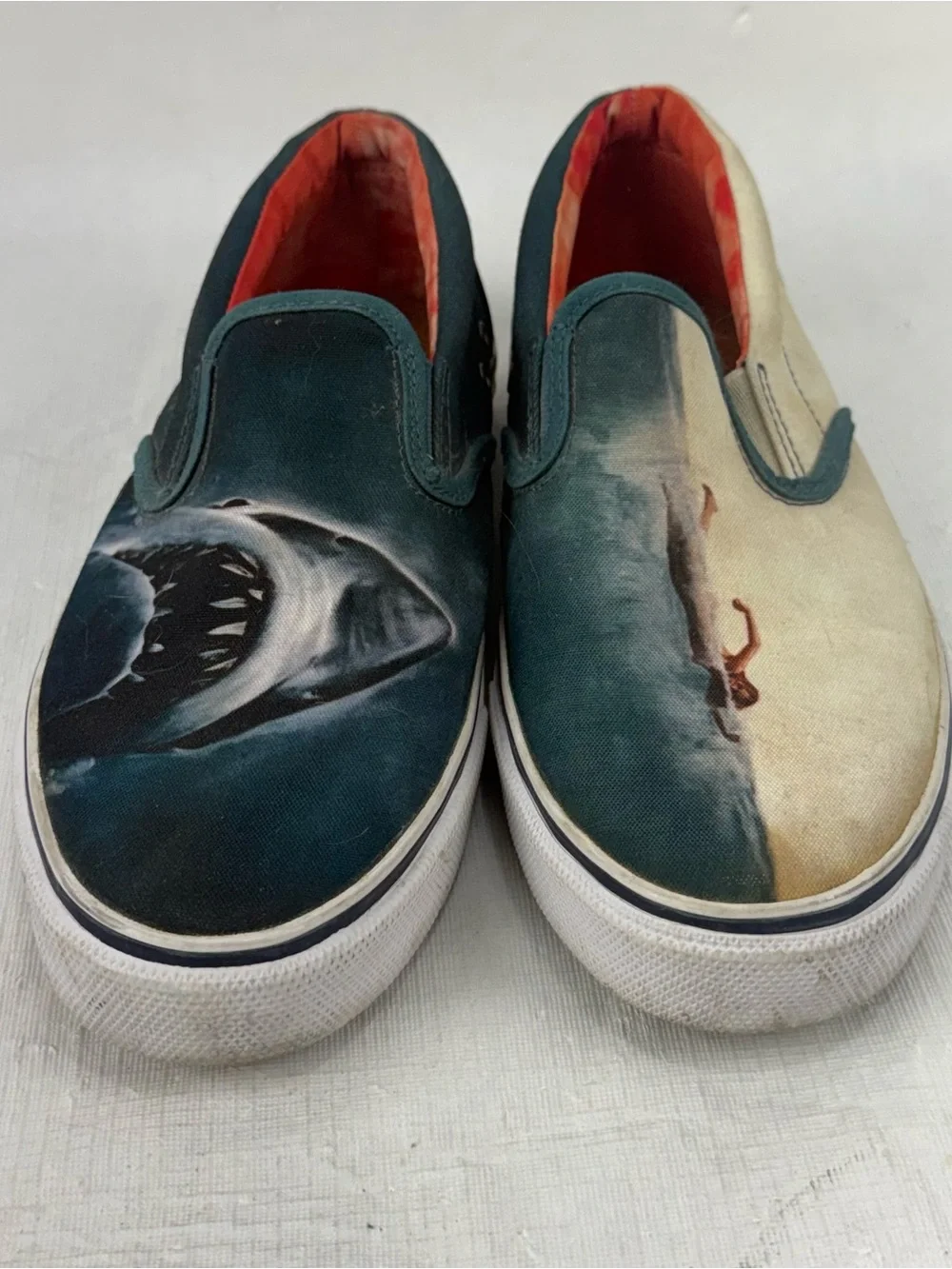 Sperry X Jaws 40th Anniversary Shark Attack Slip On Boat Shoes Men’s Size 8 M
